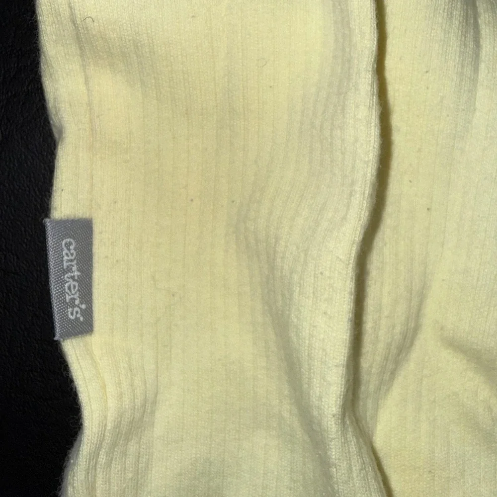 Carters Baby 6M Yellow Ribbed Cotton Busy Bees Turtle Footed Sleeper Snap Front